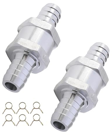 Xibao 2PCS Válvulas de Retención para Automóviles,Valvula Antiretorno Agua,Valvula Antiretorno Gasoil,con 6 Clip de Resorte,Apto para Aplicaciones Náuticas,Automotrices,Caravanas,Autocaravanas (12mm)