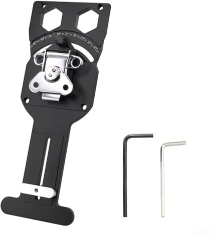 Adjustable Angle Track Saw Square with Parallel Edge Support for Higher Cutting Precision, Compatible with Multiple Track Rail Brands and Featuring 11 Positive Angle Stops