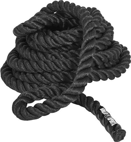 Gorilla Sports Nylon träningsrep - diameter 3,8 cm eller 5 cm