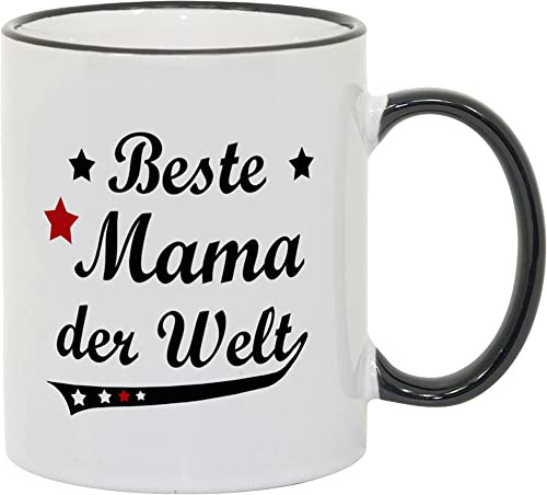 geschenke-fabrik Tasse Vintage Style, Beste Mama der Welt, 330ml | Keramik, Geschenkidee zum Geburtstag oder Weihnachten, Vintage-Design