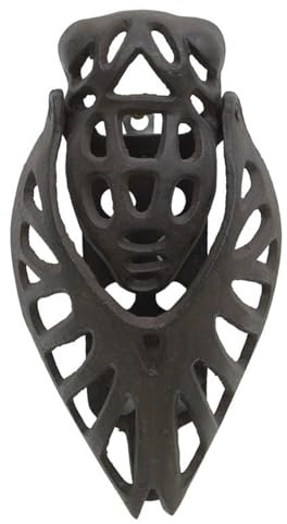 AUBRY GASPARD - Lanterne Cigale en Fonte - Hauteur 25 cm - Longueur 13 cm - Profondeur 7.5 cm - Poids 1.25 kg - Design Naturel pour Jardin - Idéale pour Éclairage Extérieur et Décoration Harmonieuse