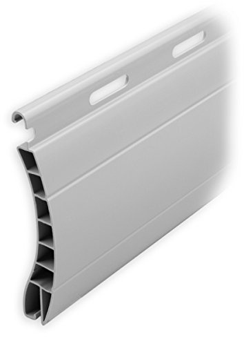 DIWARO Kunststoff Rolladen Ersatzlamelle Profil Aalen, Deckbreite 55mm Nenndicke 14mm, Fixlänge 1500 mm in der Farbe Grau (Profil Aalen | Farbe Grau | Länge 1500mm)