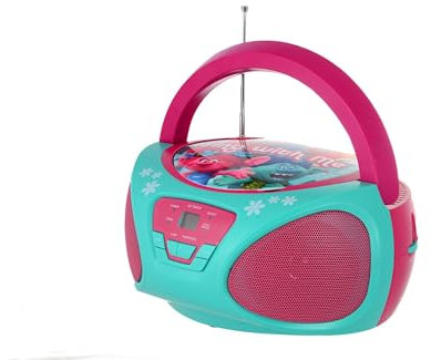 Children CD Player for kids Boombox Music Players (Trolls)