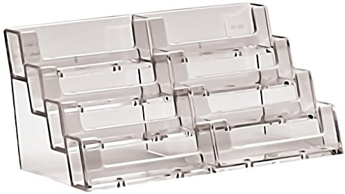 Visitenkartenständer mit 8 Fächern in Hochformat