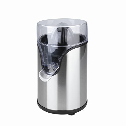Lacor 69280 - Exprimidor eléctrico Mini 100 w - Gris - Utensilio de Cocina | Zumos naturales al instante; ideal para el uso diario tanto en cocina profesional como en el hogar, con un acabado cuidado