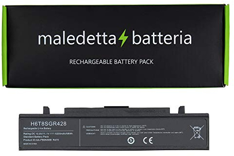 Batteria SOSTITUISCE 5200mAh 11.1V per portatile Samsung AAPB9NC5B, AA-PB9NC5B, AAPB9NC6B, AA-PB9NC6B, AAPB9NC6W, AA-PB9NC6W, AAPB9NC6W/E, AA-PB9NC6W/E, AAPB9NS6B, AA-PB9NS6B, AAPL9NC2B, AA-PL9NC2B