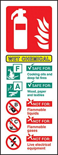 Caledonia Signs 81231S Wet Chemical Extinguisher ID