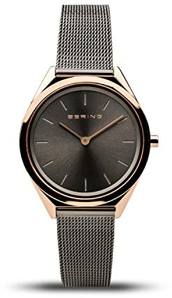 Bering Unisex Quarz Uhr | Armbanduhr 31 mm Edelstahlgehäuse und Zifferblatt | Milanaisearmband | Saphierglas | 3 ATM | 17031