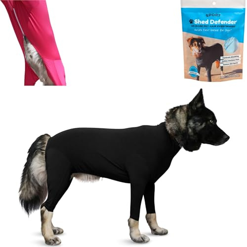 Shed Defender Sport Hunde-Body gegen Haaren – Leichter atmungsaktiver Anzug mit offenem Bauch, beruhigendes Angst-Shirt, für aktive Hunde, entworfen in den USA