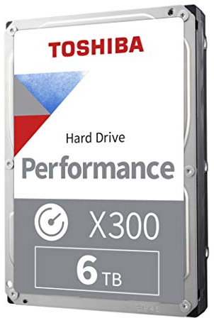 Toshiba X300 6TB Performance & Gaming 3.5-Inch Internal Hard Drive – CMR SATA 6.0 GB/s 7200 RPM 256 MB Cache - HDWR160XZSTA