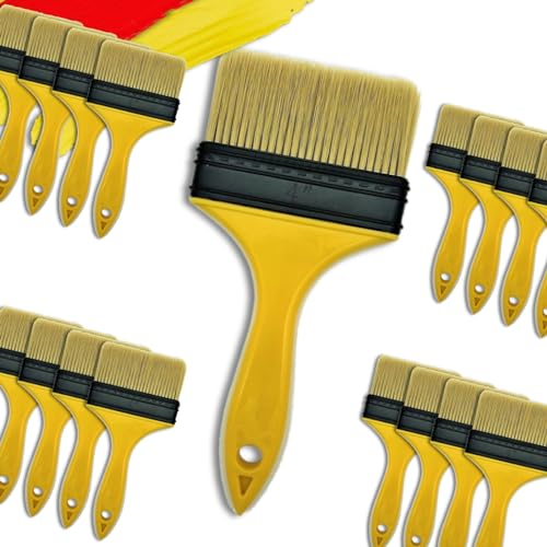 PANCLUB Splitterpinsel für Wände, 10,2 cm, 14 Stück, S.Splitter-Pinsel, verlieren nie Borsten, kleines Paket, 100 % Kunststoff, für Farbe, Klebstoffe, Flecken und vollständig recycelbar