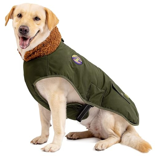 IREENUO Hundemantel, wasserdicht, Hundebekleidung mit Verstellbarer Schnalle für mittelgroße und große Hunde, Winter-Hundemantel, Größe 4XL