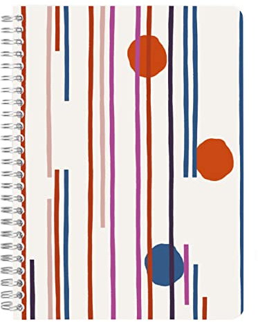Clairefontaine 115787C - Punchy Line, Notizheft mit Doppelspirale DIN A5, 14,8x21cm, 74 Blatt liniert, 90g, Motive sortiert, 1 Stück