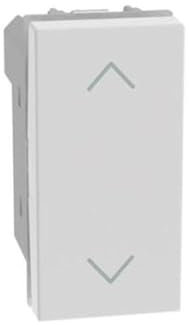 Bticino MatixGo JW4037N - Doppio pulsante bloccato, 1 modulo bianco