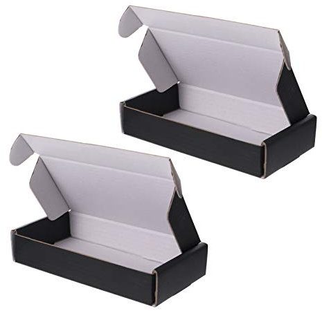 MAGICLULU 15 Stücke Wellpappe Versandkarton Mehrzweck Versandbox Papierbox Süßigkeitenbox Bastelbox Zusammenklappbar Umweltfreundlich Natürliche Farbe