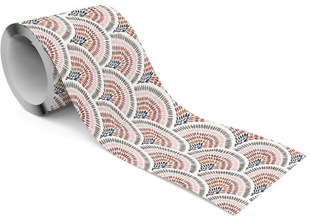 Muralo - Bordo autoadesivo – Bordo da parete – Decorazione da parete – Decorazione da parete per pareti, mobili, soffitti, carta da parati, rivestimenti murali, porte – Ornamenti ad acquerello –