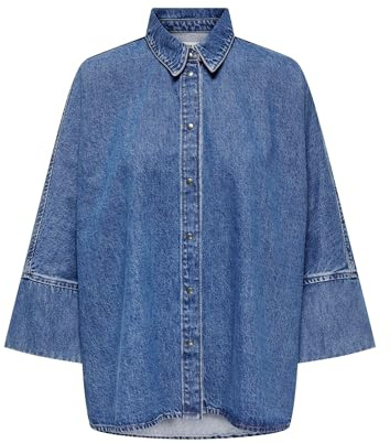 ONLY Camicia Jeans da Donna, Media Blu Denim, M