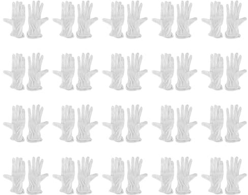 ClAZTyict 20X Paar Schutz Rutschfest Baumwoll Arbeit Fahrhandschuhe