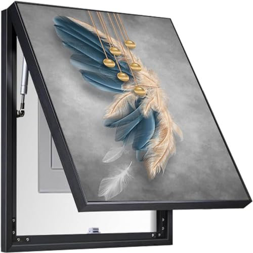 Copertura del Pannello Elettrico a Parete, Scatola di distribuzione Nascondi Quadri, Scatola Decorativa del contatore Elettrico, con Supporti per Asta idraulica 50x70 cm/19,7x27,6