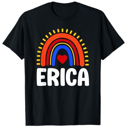 I Love Erica Cute Erica Rainbow for Men and Women T-Shirt