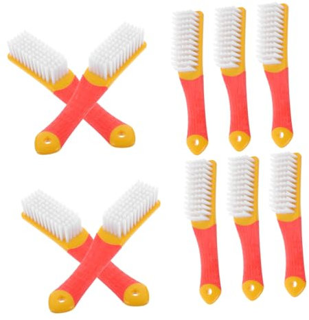 HAWILLOSCH Shoe Brush Cleaning Tools 10 Pack Household Cleaning Brushes Laundry Scrub Brush for Stains Bristle Brush Soft Long Hair Easy to Hold