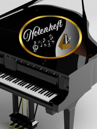 Notenbuch Keyboard Notenheft Klavier Musikunterricht Akkordeon Notenlinienheft Große Lineatur Klavierunterricht Anfänger Piano Orgelbuch DIN A4 ... Notensysteme Musiker Celesta A04A