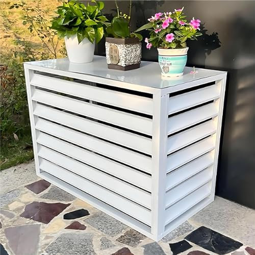 Aluminium-Klimaanlagen-Käfiggehäuse für Außengeräte mit Mülltonnenabdeckung und Blumenständer