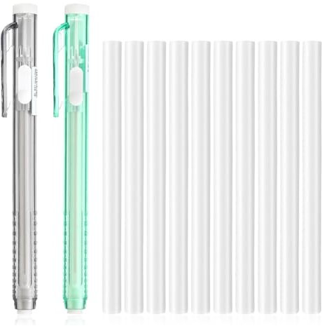 Diheohg 12 Pièces Gomme Rétractable Gomme Mécanique Stylo Crayon Gomme Crayon Stylo Artiste École Bureau Dessin Écriture