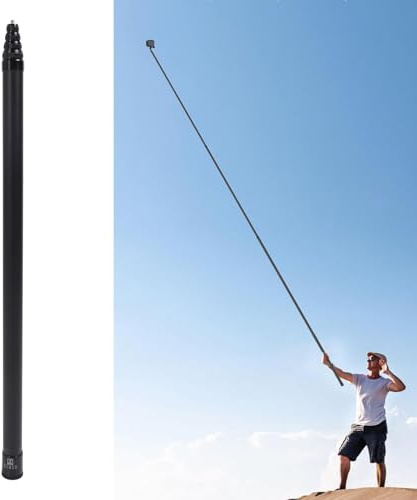 Utökad Lång Selfie -pinne, 16,4ft Selfie Pol, 500 Cmmonopod med 1/4 Tum Skruv för X4 X3 X2 Kameror