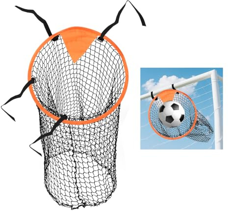Zequech 2 stycken piedestal Top Bins målnät med orange målpunkt, fotbollsmål träningsmål, övning hörnbollar, friskott, spänne justerbara repremmar, inte lätt att flytta