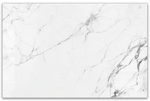 Herdabdeckplatte 80x52 cm einteilig – Weißer Marmor | ESG Glas Ceranfeldabdeckung, Schneidebrett, für Ceranfeld, Herd, Induktion, Küche
