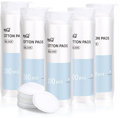 MSQ Soft Cotton Round Pads 500 X Disposable Makeup Remover Pad Cotton Pads