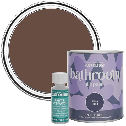 Rust-Oleum Water-Resistant Bathroom Tile Paint in Gloss Finish - Follingsby 750ml