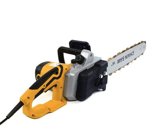 16 Zoll Kettensäge, 2000W Elektrische Kettensäge mit 40 cm Kettenführung, Autom Kettenschmierung, 800 U/min, für Schneiden aller Arten Holz, Kabelgebunden