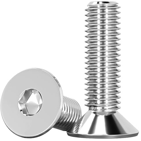 Humyu M4 Schrauben Senkkopf 20mm Edelstahl A2 V2A Senkschraube 50 Stück | M4 Senkkopfschrauben mit Innensechskant DIN 7991 / ISO 10642 Senkkopfschrauben Gewindeschrauben für DIY & Möbelreparatur