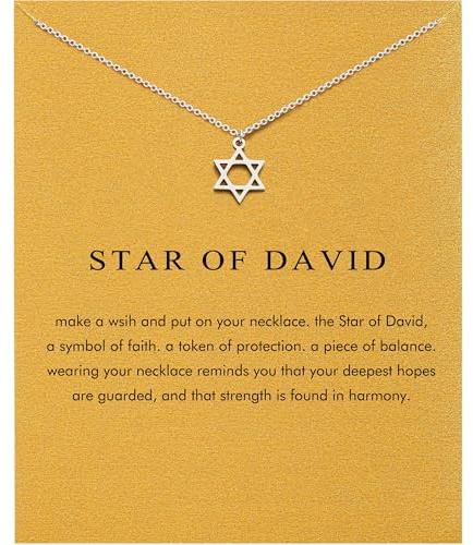 Baydurcan Silver Necklace for Women Dainty Star of David Necklace for Women