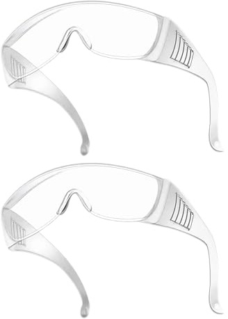 Safety Goggles for Kids,Safety Glasses,Eye Protection Glasses,Impact Resistant Eye Protection,Clear Polycarbonate Protective Glasses for Experiments,Outdoor Activities and Student Use,2 Pack