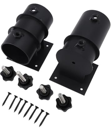Agatige Patio Umbrella Holder,Heavy Duty Metal Deck Mount Umbrella Stand Adjustable Windproof Space Saving Carbon Steel Outdoor Mount Bracket for Deck Railings