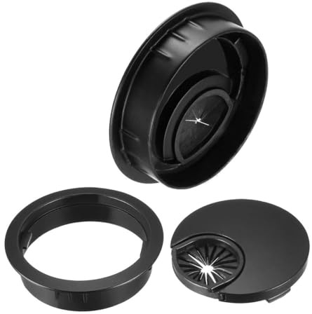 TA-VIGOR Cable Hole Cover 2Inch/50mm, Round Cable Hole Cover Wire Cord Organizer for Office Desk & Worktop Cables, Black