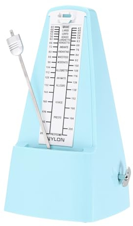 QUARKZMAN Mechanisches Metronom Hohe Genauigkeit Musiktimer Blau | Universelles Metronom, Mit Metallwerk, Für Piano Gitarre Violine Ukulele Spieler