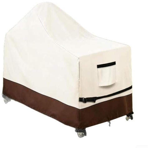 Robuste wasserdichte Grillabdeckung für XL-Grün-Ei-Grilltisch, Outdoor für Kamado Cart Metall-Grillabdeckung, Schwarz, Beige oder Kaffee (D)