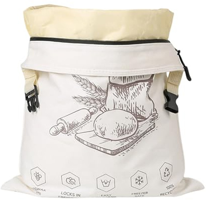 Zkydhbd Bolsa de pan de cera de abeja lavable, tela de algodón lavable, solución de almacenamiento de alimentos para cocina, solución esencial de almacenamiento sostenible de cocina