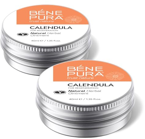 BenePura Calendula Ointment, Natural Ointment for Wounds and Minor Skin Burns, 40 ml (Pack of 2)