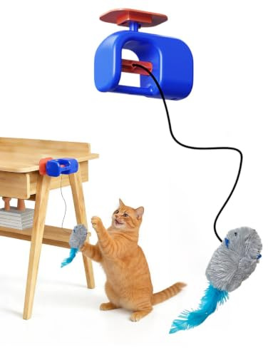 Juguetes Interactivos para Gatos Colgable silencioso interactivo | Juguetes para Gatitos y Gatos Adultos Aburridos de Interior para Estimulación Mental y del Aburrimiento,