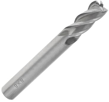 1 Stück 8 mm HSS- und Aluminium-Schaftfräser mit extra langem Zylinderschaft for die CNC-Bearbeitung