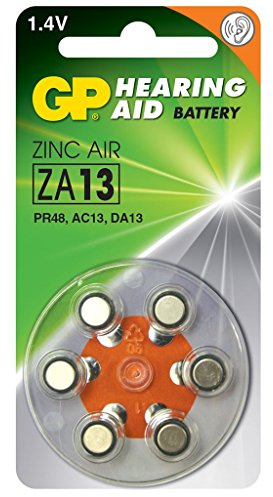 Yourspares Hearing Aid Battery, PR48, 1.4V, 230mAh, 5.4x7.9mmØ, 6pcs/pack