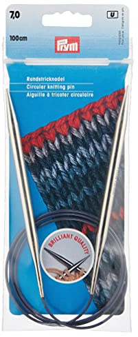 Prym 212196 Rundstricknadeln MS 100 cm 7,00 mm silberfarbig