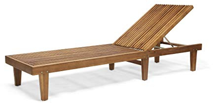Christopher Knight Home Addivision Utemöbler Utomhus Schäslong i Trä, Teakfinish