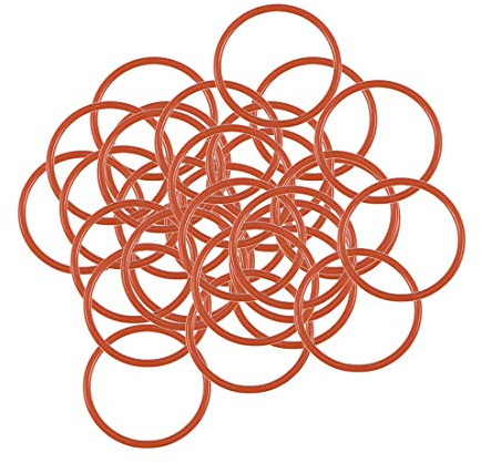 sourcing map 30 Stück O Ringe 16mmx14mmx1mm Dichtungsringe Rund Gummi Dichtung O Ring Seals Unterlegscheibe für Wasserhahn Spülventile Waschbecken Duschablauf Hydraulik Rohrschlauch