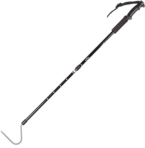 AYNEFY Retractable Snake Hook, Stainless Steel Extensible Snake Catcher Capture Hook Adjustable Reinforced Lightweight Reptile Grabber Snake Catcher with Handle Professional Reptile